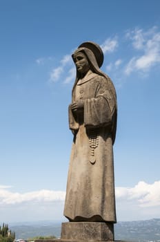 memorial of a saint with the sky background