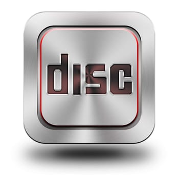 Disc, aluminum, steel, chromium, glossy, icon, button, sign, icons, buttons, crazy colors