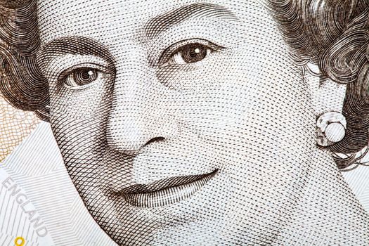 The Queens picture on an English Banknote.