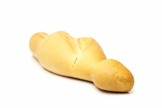 loaf of bread on a white background