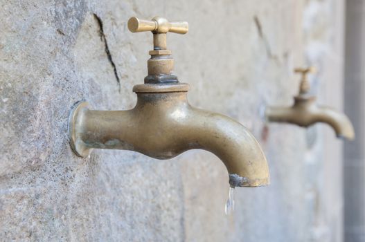 golden tap a drop of water