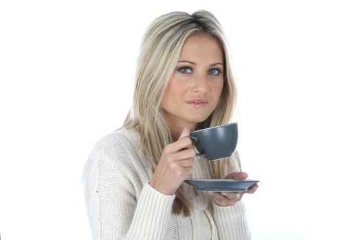 Woman Drinking a Cup of Tea