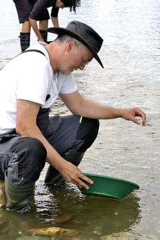 Cardet - France - May 18th, 19th and 20th, 2013 - European Cup of the gold diggers in river.