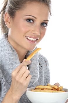 Woman Eating Chips