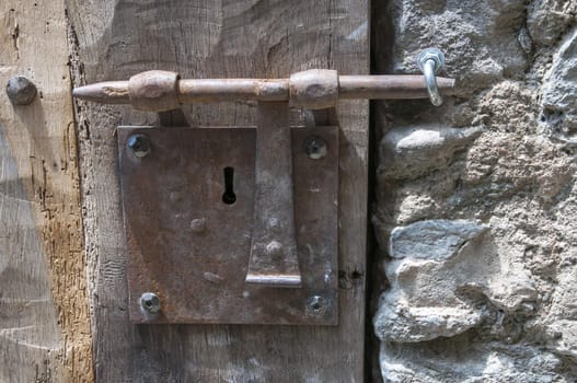 Old latch with lock