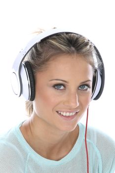 Woman Wearing Headphones