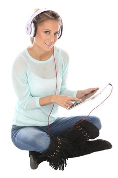 Woman Wearing Headphones