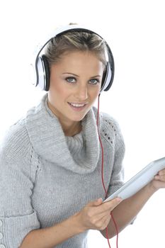 Woman Wearing Headphones