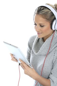 Woman Wearing Headphones