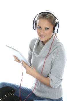 Woman Wearing Headphones