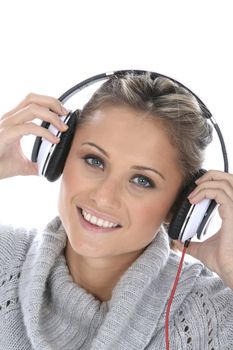 Woman Wearing Headphones