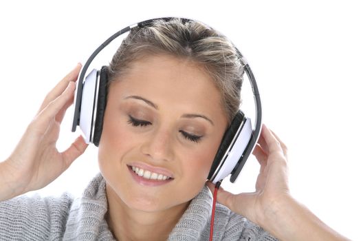 Woman Wearing Headphones