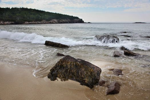 Coastline in Acadia NP from Sand beach