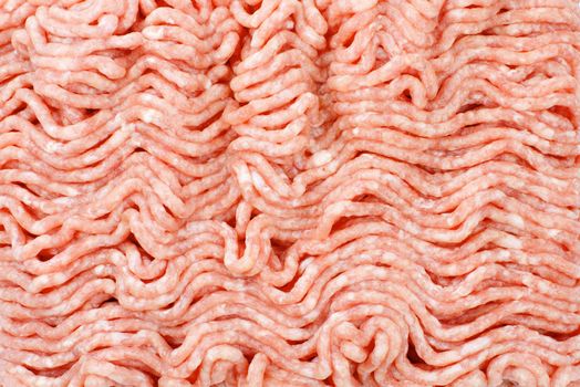 Background of Wavy Raw Minced Meat closeup