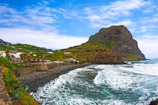 Eagle rock panorama near Faial, Madeira, Portugal