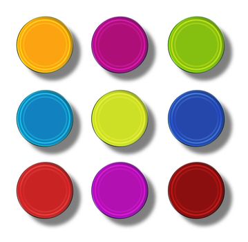 Set of web buttons made ������of glass, shiny, colorful, round