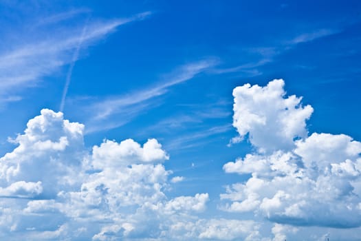 blue skys and white clouds