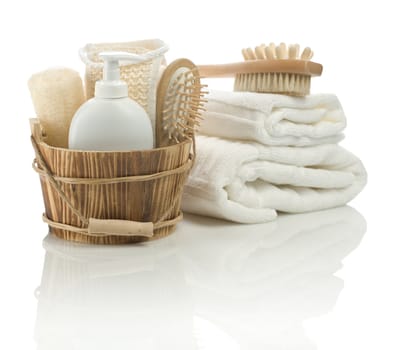 collection of  bathing accessories 