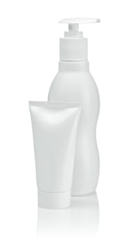 plastic tube with bottle