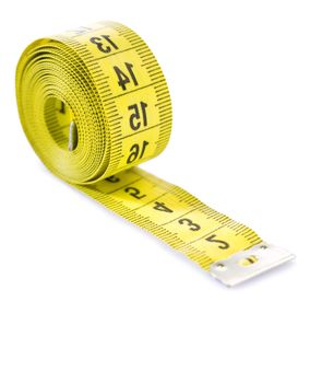 scroll of measure tape isolated