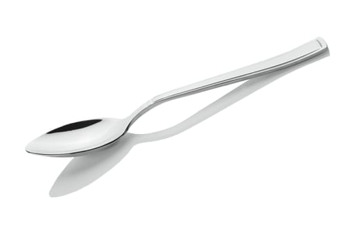 spoon with reflection isolated