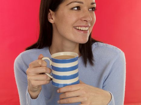 Young Woman With Hot Drink
