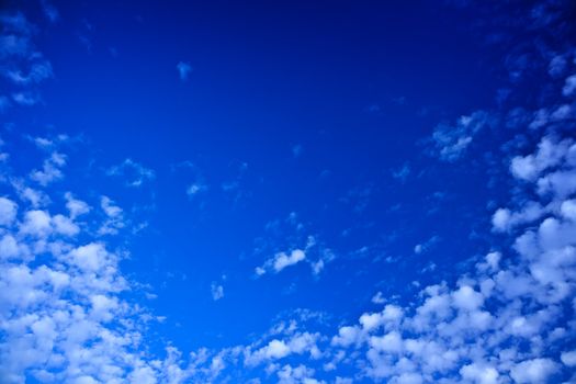 beatiful blu sky close-up