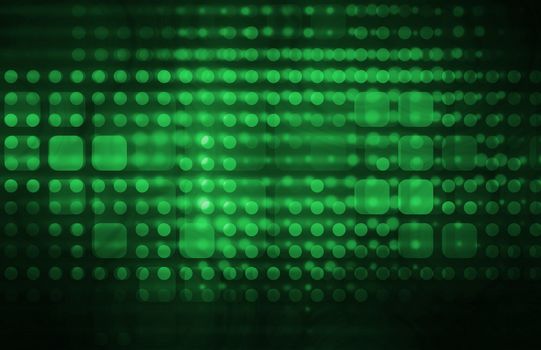 Technology Infrastructure as a Green Abstract Art