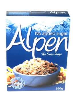 Box of Alpen Breakfast Cereal