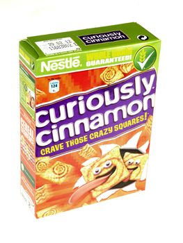 Box of Curiosly Cinnamon Breakfast Cereals