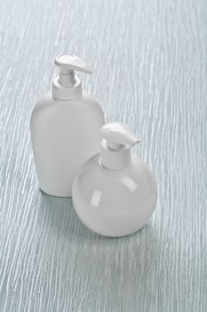 two white bottles