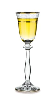 wineglass with white wine