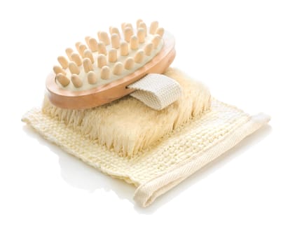 wooden massager with bast