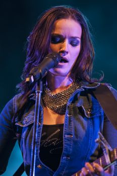 Canadian country rock artist performing at a local parc in the city of Sainte-Catherine  on June 15 2013