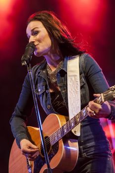 Canadian country rock artist performing at a local parc in the city of Sainte-Catherine  on June 15 2013