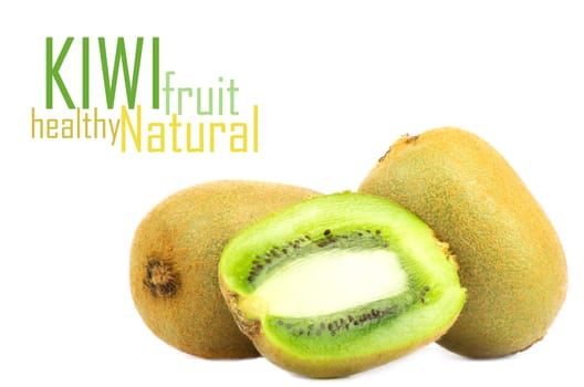 Kiwi fruit isolated on white background
