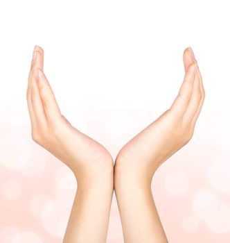 Woman hands as if holding something