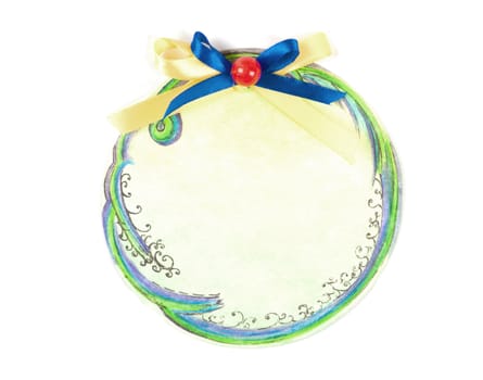 Greeting card isolated on the white background