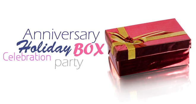 Red Gift Box on white background