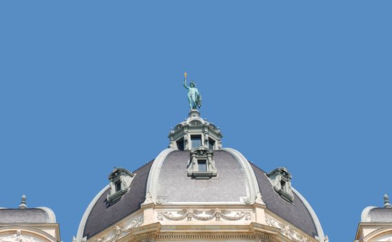 Detail of domed rooftop on the Naturhistorisches (Natural History) Museum in Vienna