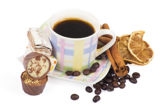 Coffee on white
