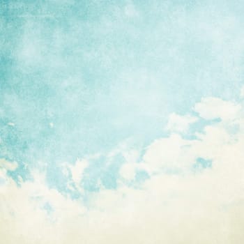 Water color like cloud on old paper texture background