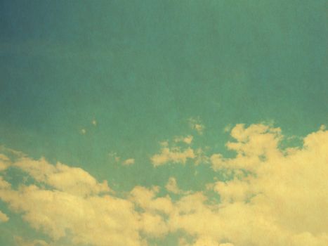 retro image of cloudy sky
