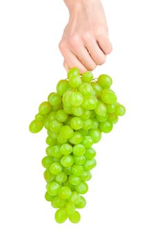 grape on a hand