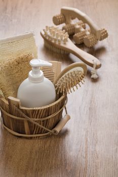 bucket brush and massager
