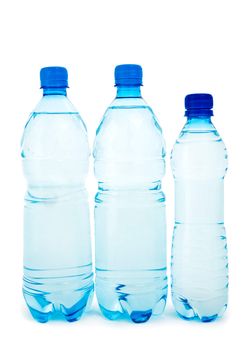 composition of blue bottle isolated