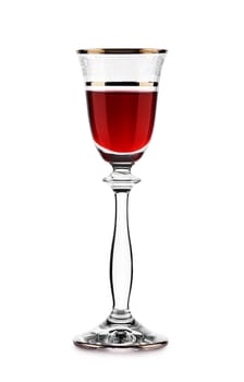 glass with red wine