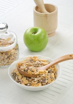 healthy food on white background