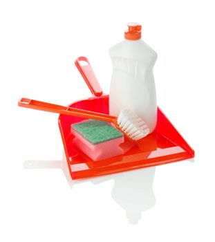articles for cleaning isolated