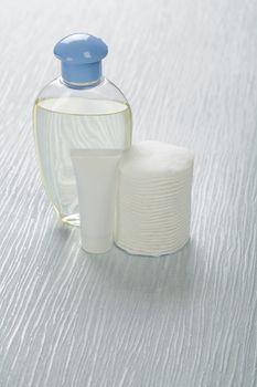 bottle tube and cotton pads